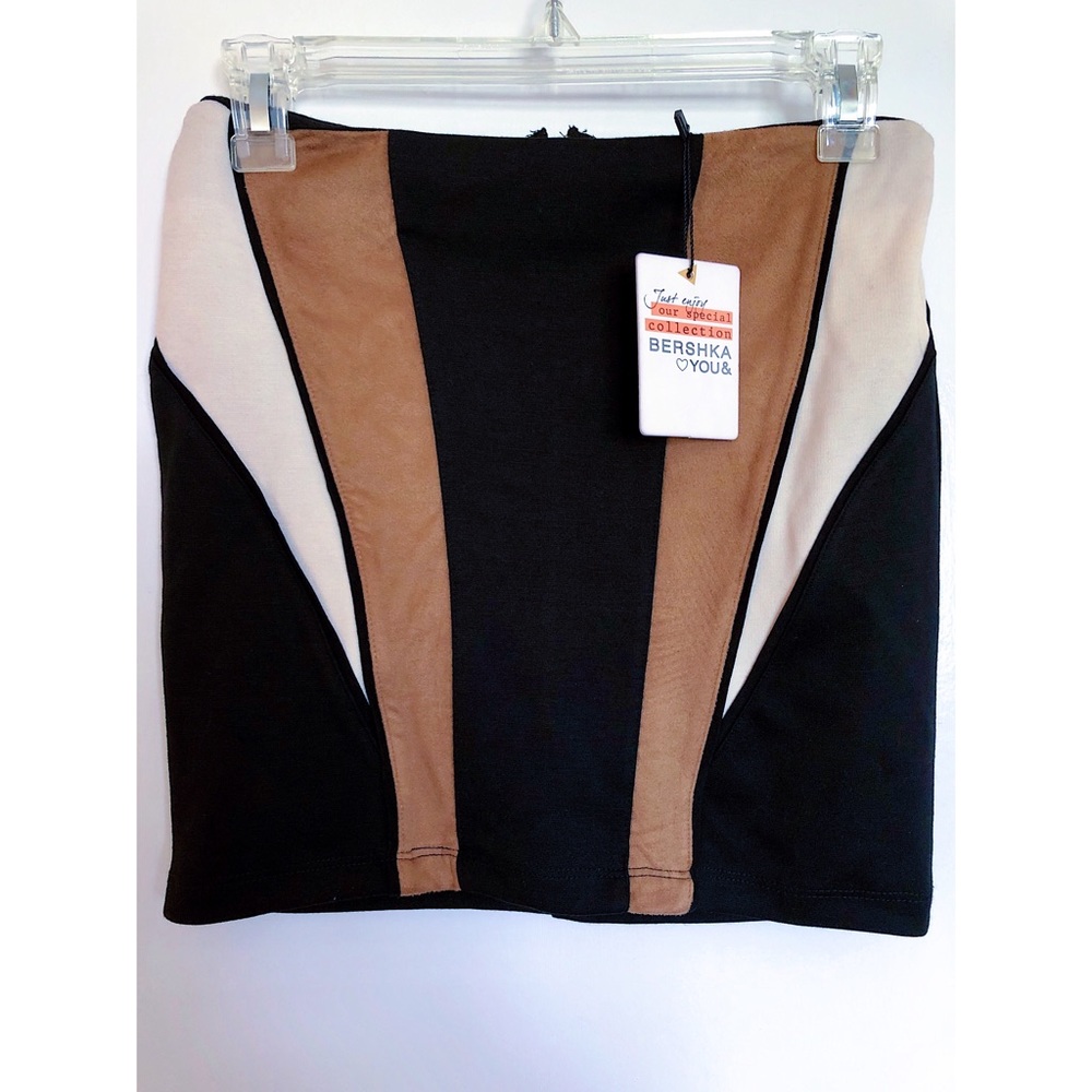 Suede mini skirt